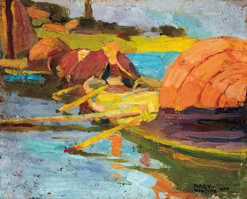 Nagy Vilmos (1874-1953): Bárkák a kikötőben, 1907