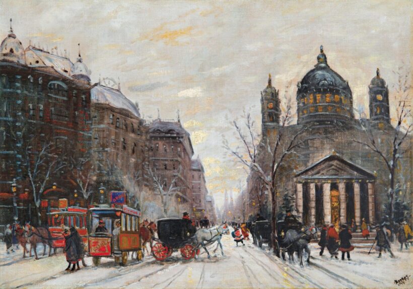 Berkes Antal (1874-1938): Téli város, 1910