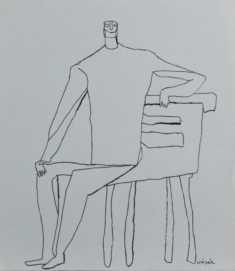 Kádár György (1912 - 2002) : Ülő férfi, 1968