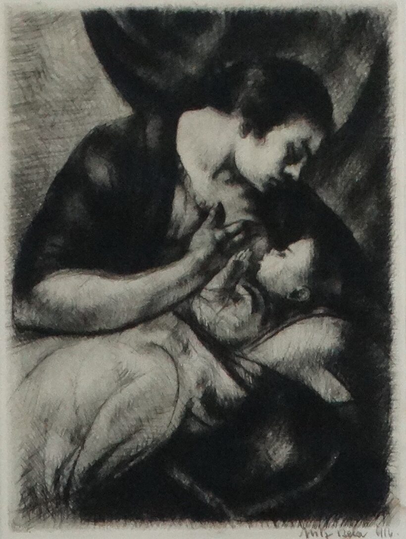 Uitz Béla (1887-1972) : Szoptató anya, 1916