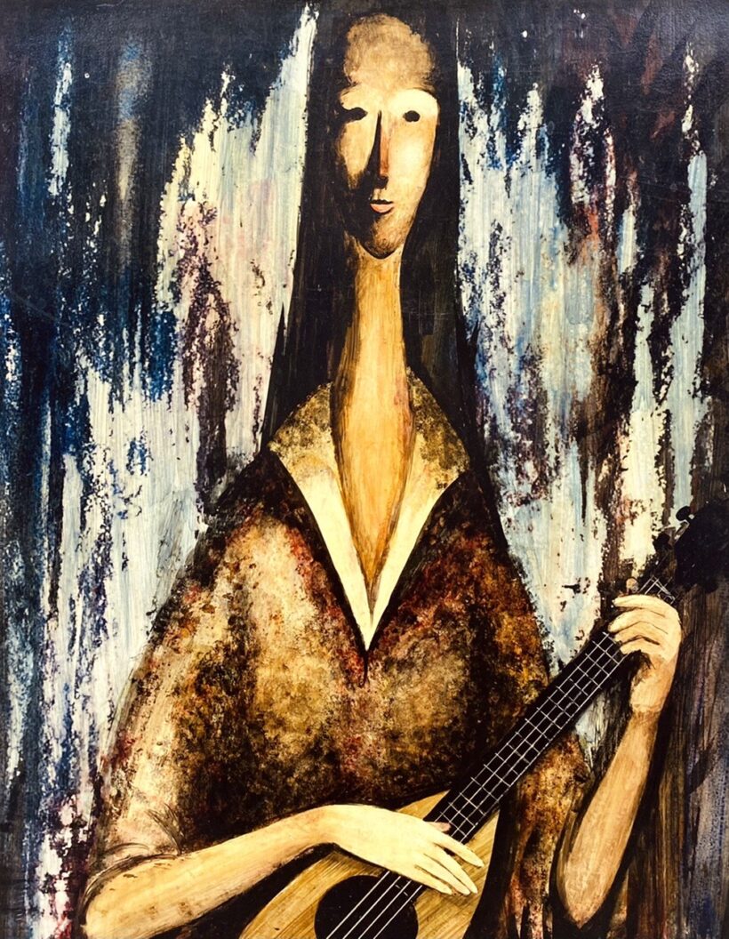 Alexander Boda (-): Lány mandolinnal - Image 3
