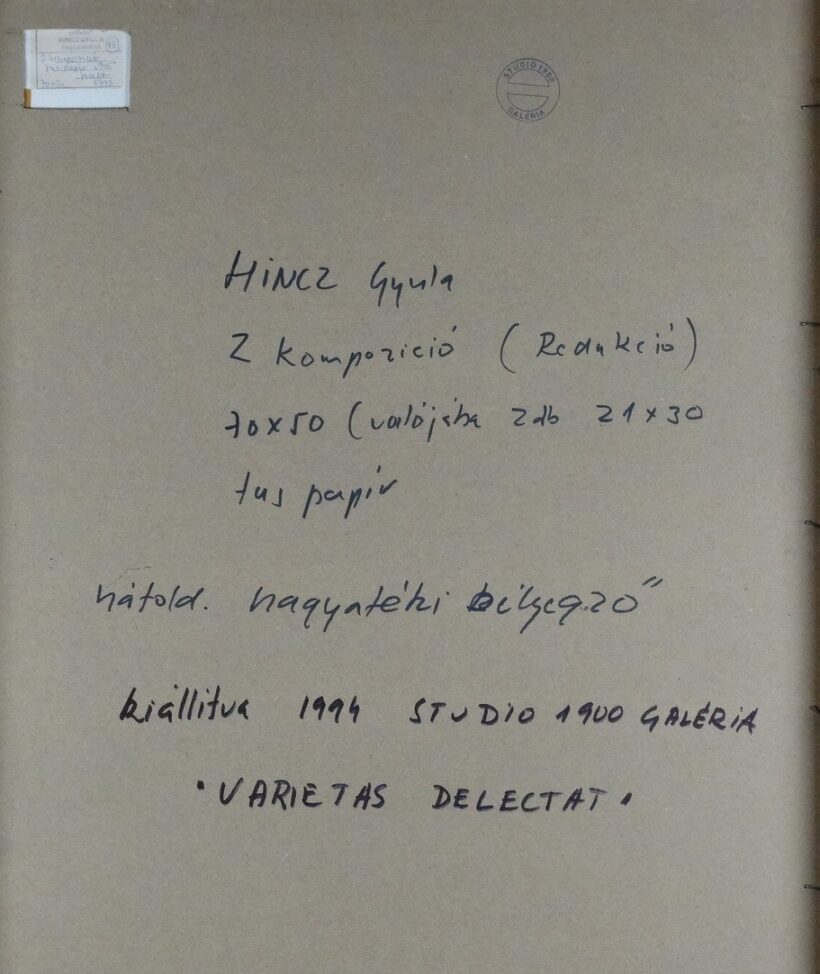 Hincz Gyula (1904 - 1986): Redukció ( 2 kompozició) - Image 2