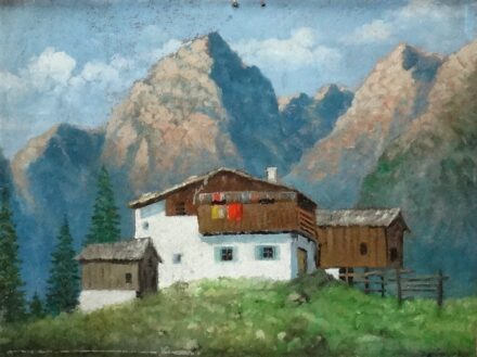 Balázs szignó: Alpesi táj