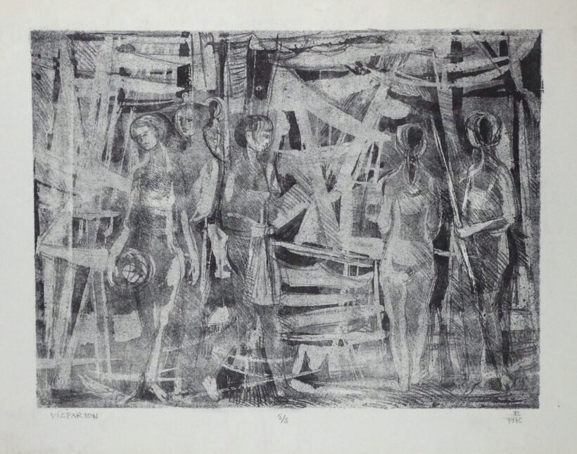 Bizse János (1920-1981): Vízparton 5/3, 1976