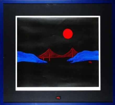 Nela jelzéssle: Golden Gate Bridge at night, 1977