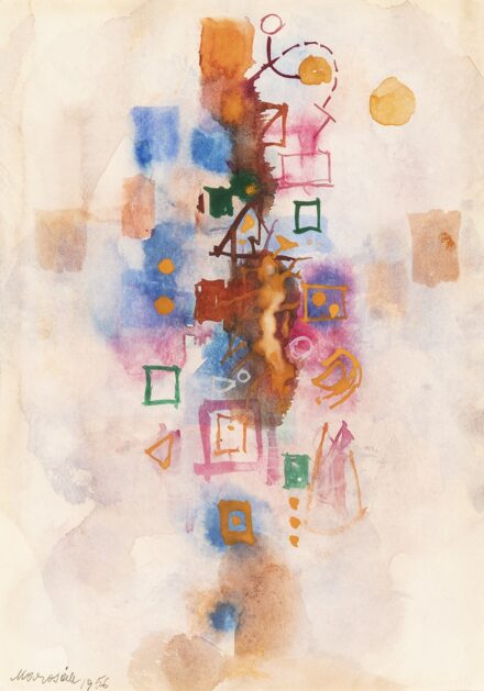Marosán Gyula: Színes kompozíció, 1956