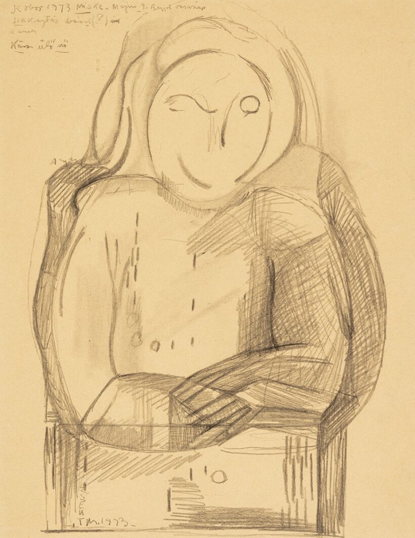 Tóth Menyhért: Ülő nő, 1973