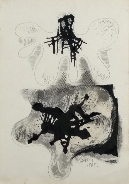 Lantos Ferenc (1929-2014): Absztrakt kompozíció, 1965