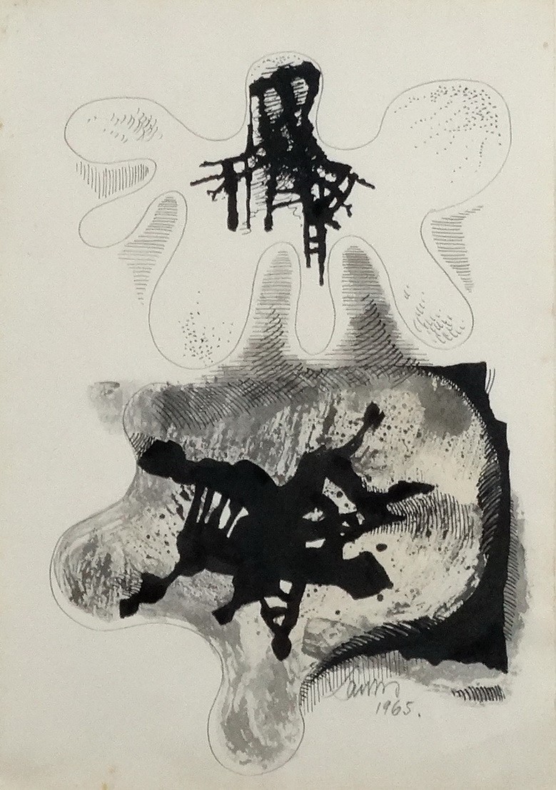 Lantos Ferenc (1929-2014): Absztrakt kompozíció, 1965