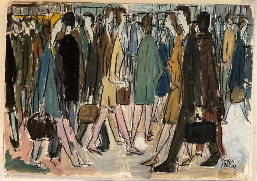 Varga József (1922-2021): Forgatag III., 1961