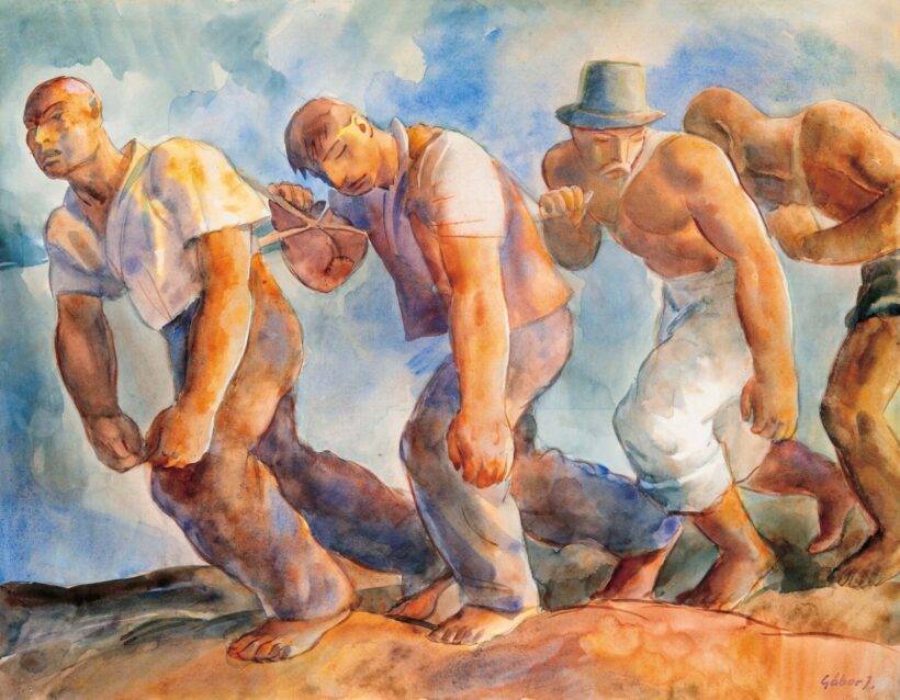 Gábor Jenő (1893-1968): Hajóvontatók
