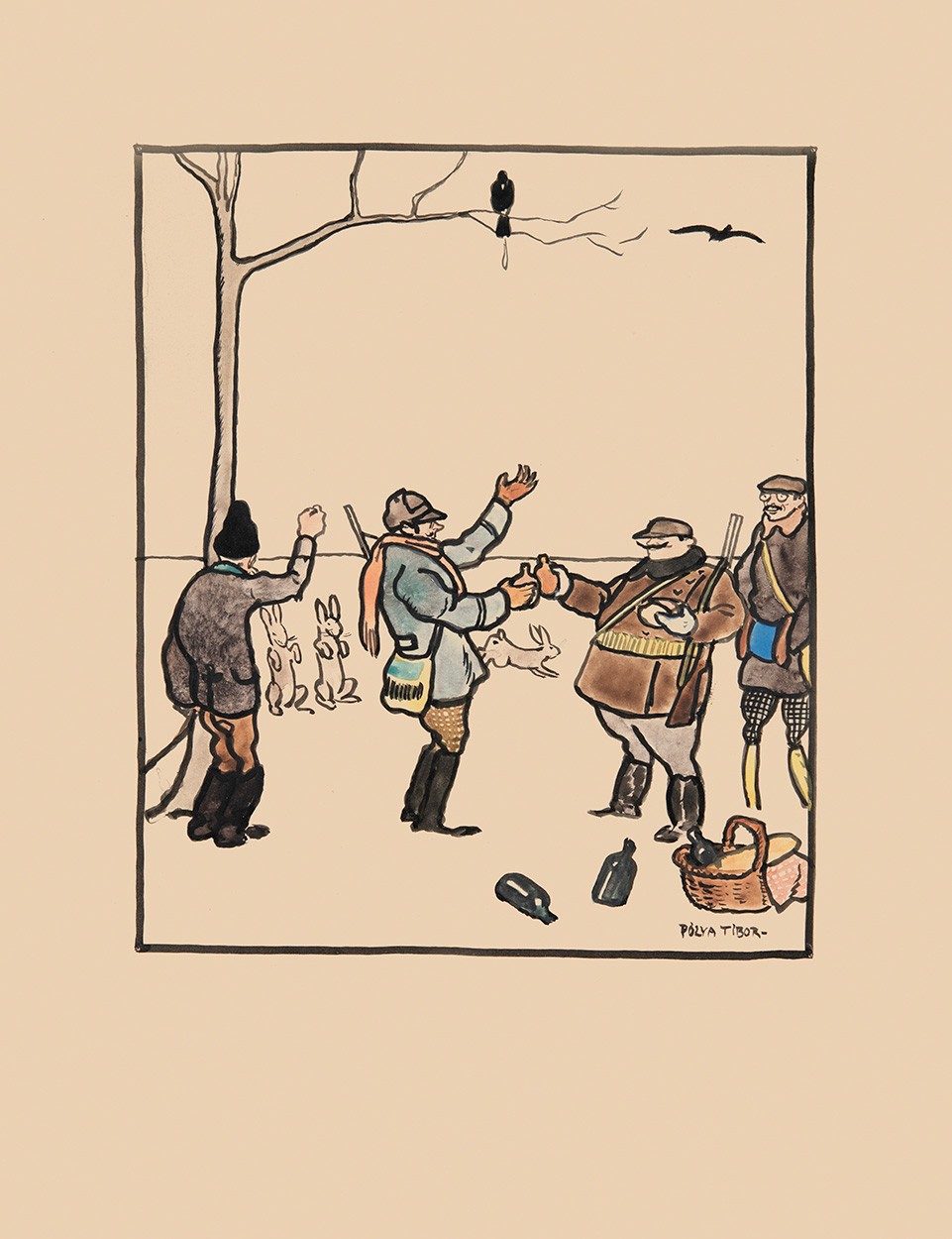 Pólya Tibor (1886-1937): Koccintó vadászok
