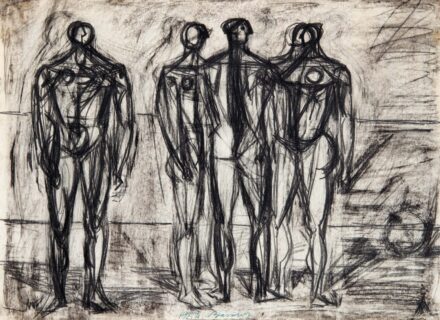 Barcsay Jenő (1900-1988): Alakok vízparton, 1954