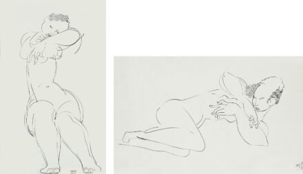 Kádár Béla (1877-1956): Eros, hátoldalon: Akt, 1932