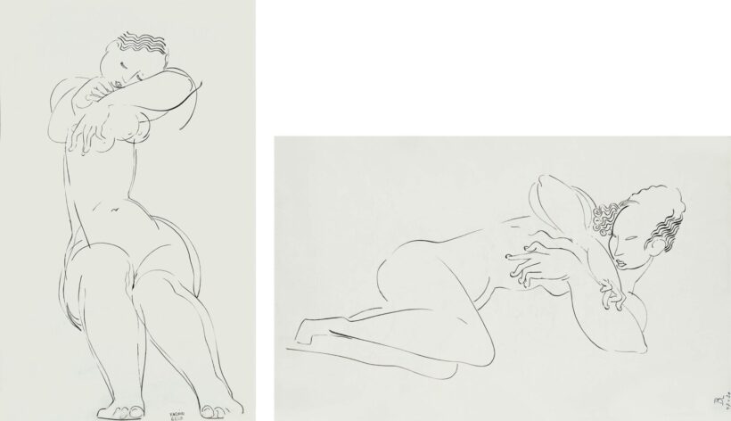 Kádár Béla (1877-1956): Eros, hátoldalon: Akt, 1932