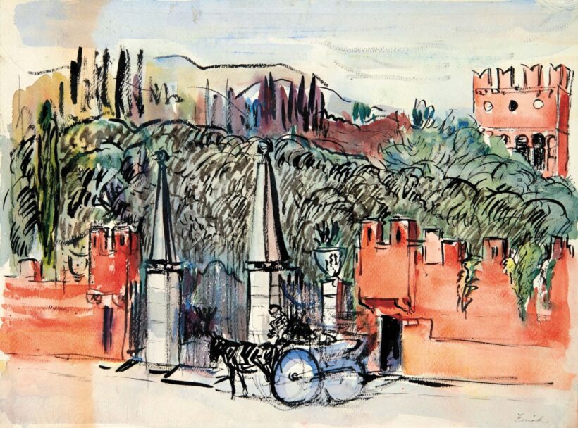 Emőd Aurél (1897-1958): Olasz város (Orvieto)
