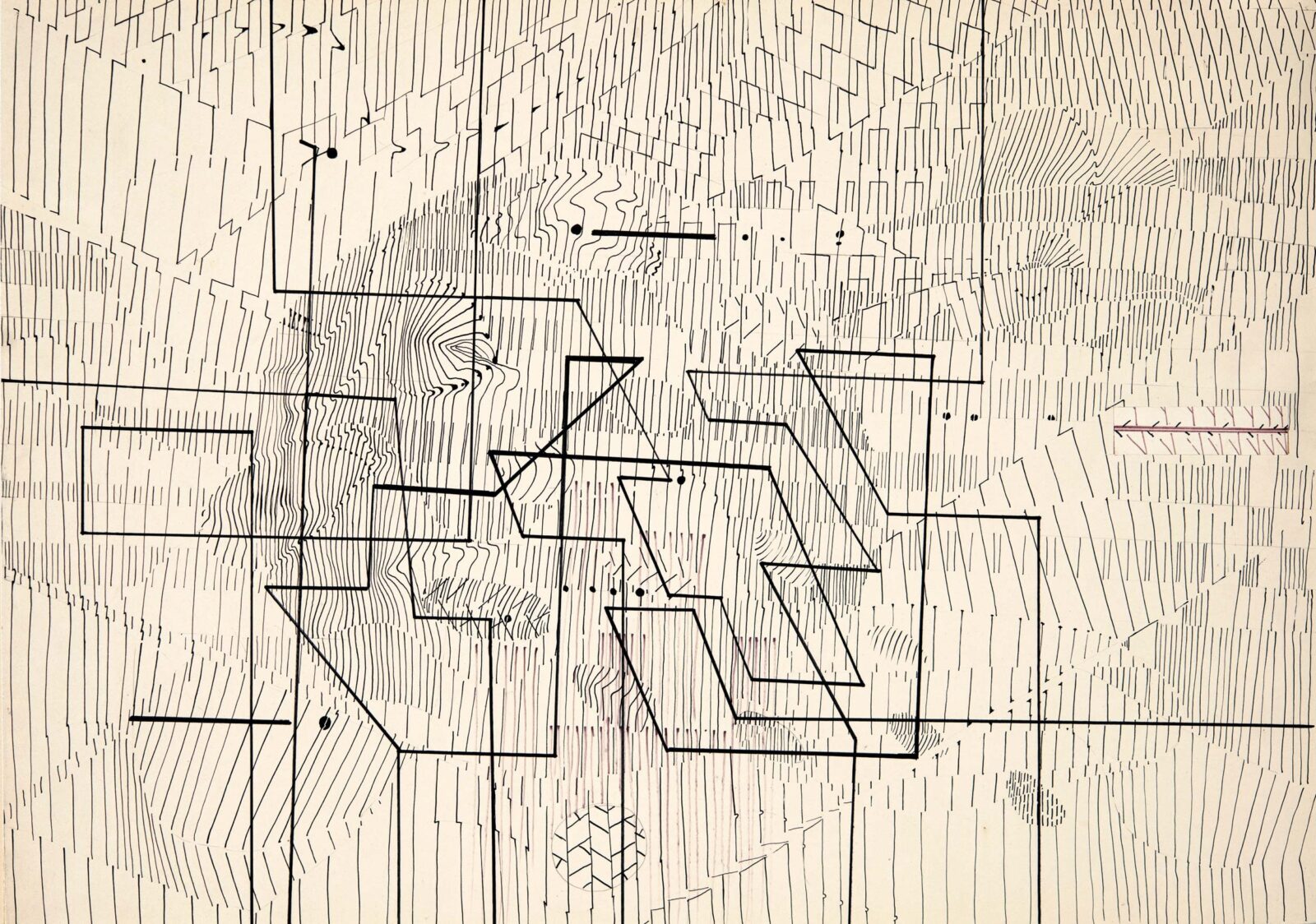 Gyarmathy Tihamér (1915-2005): Kettős vonalak, 1967