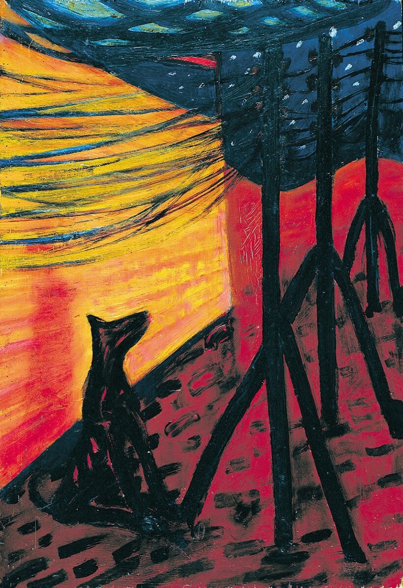 El Kazovszkij (1950-2008): Cím nélkül, 1990-es évek (vörös)