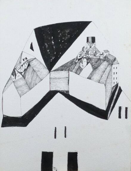 Kósza Sipos László (1943-1989): Házak, 1982