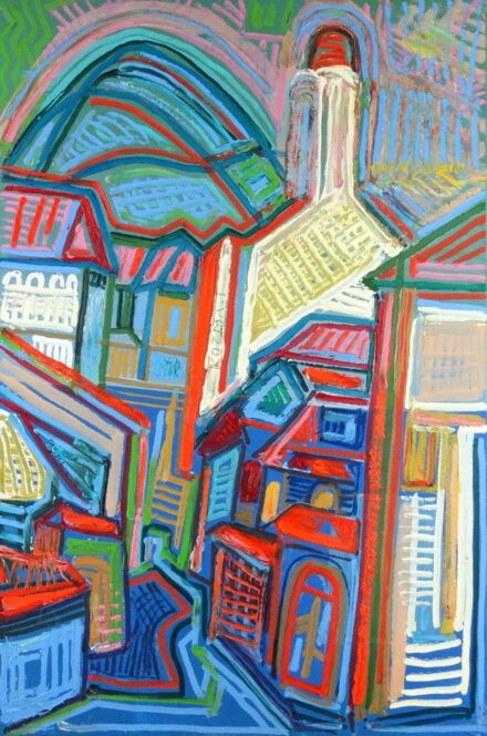 Kozma István (1937-2020): Nagybányai utcarészlet