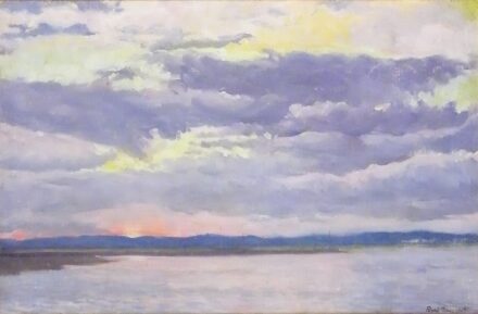 Puskás Tibor: Felhős alkony a Balatonon, 1959