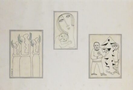 Olvashatatlan szignó: 3db grafika, 1969-70