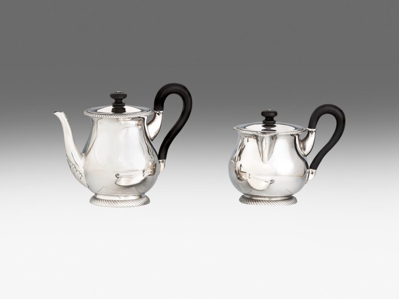 Biedermeier kávéskanna és tejkiöntő