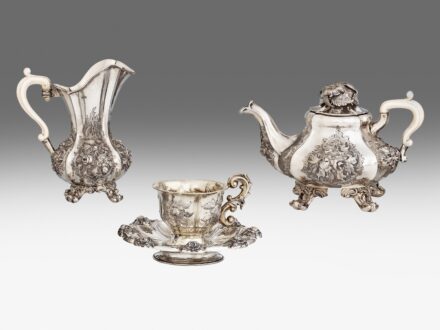 Biedermeier egyszemélyes teáskészlet