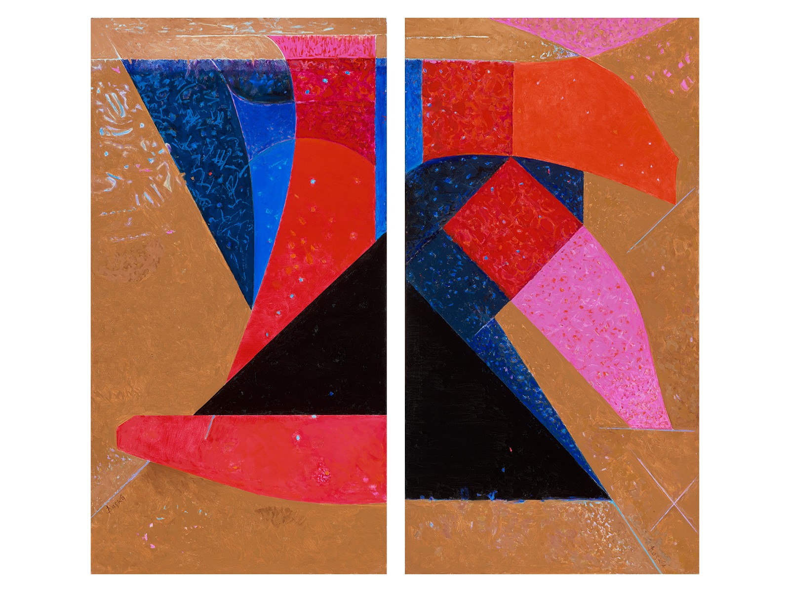 Baska József: Barna diptichon, 1996