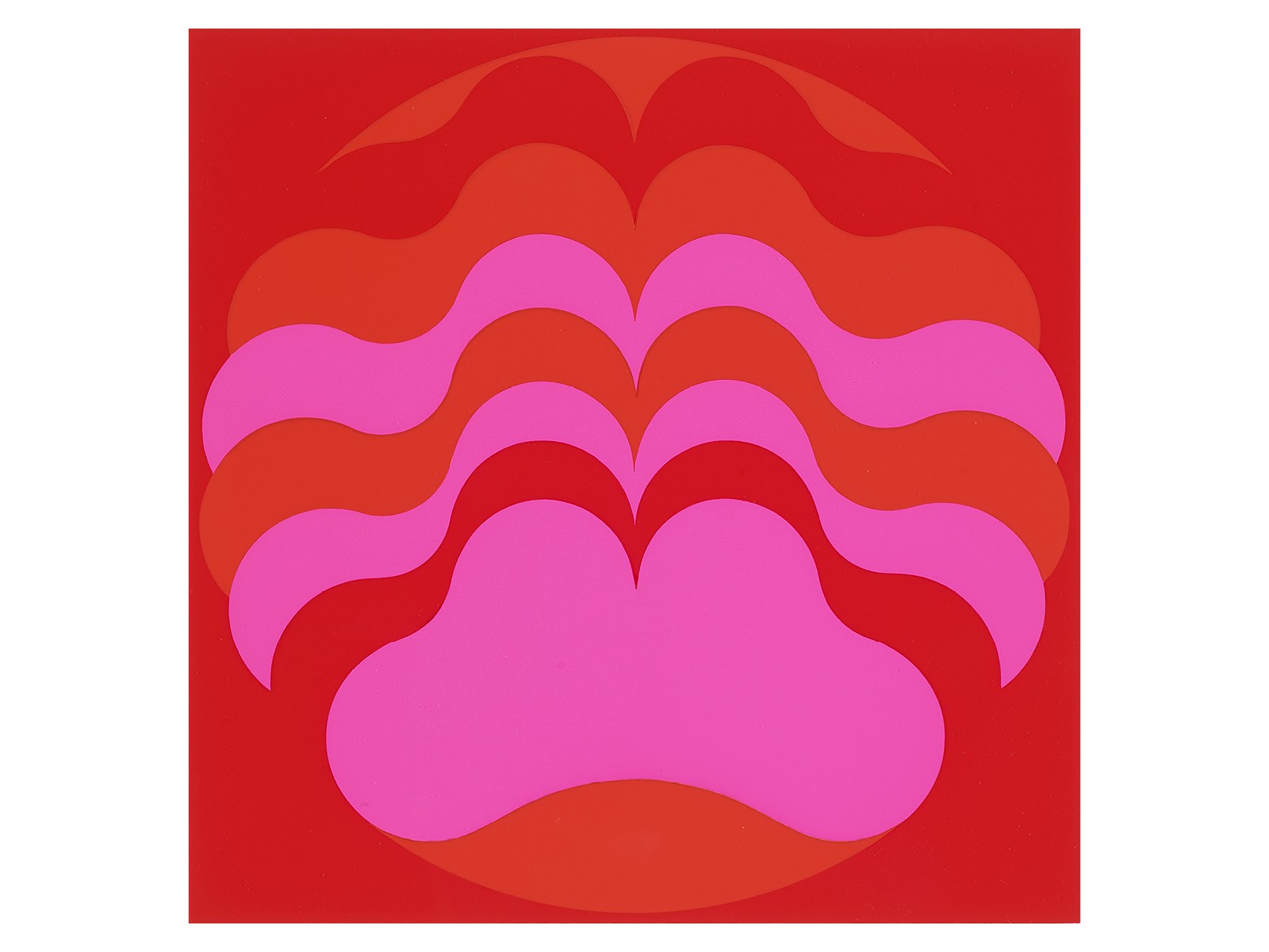 Fajó János: Formaünnep (piros), 1987