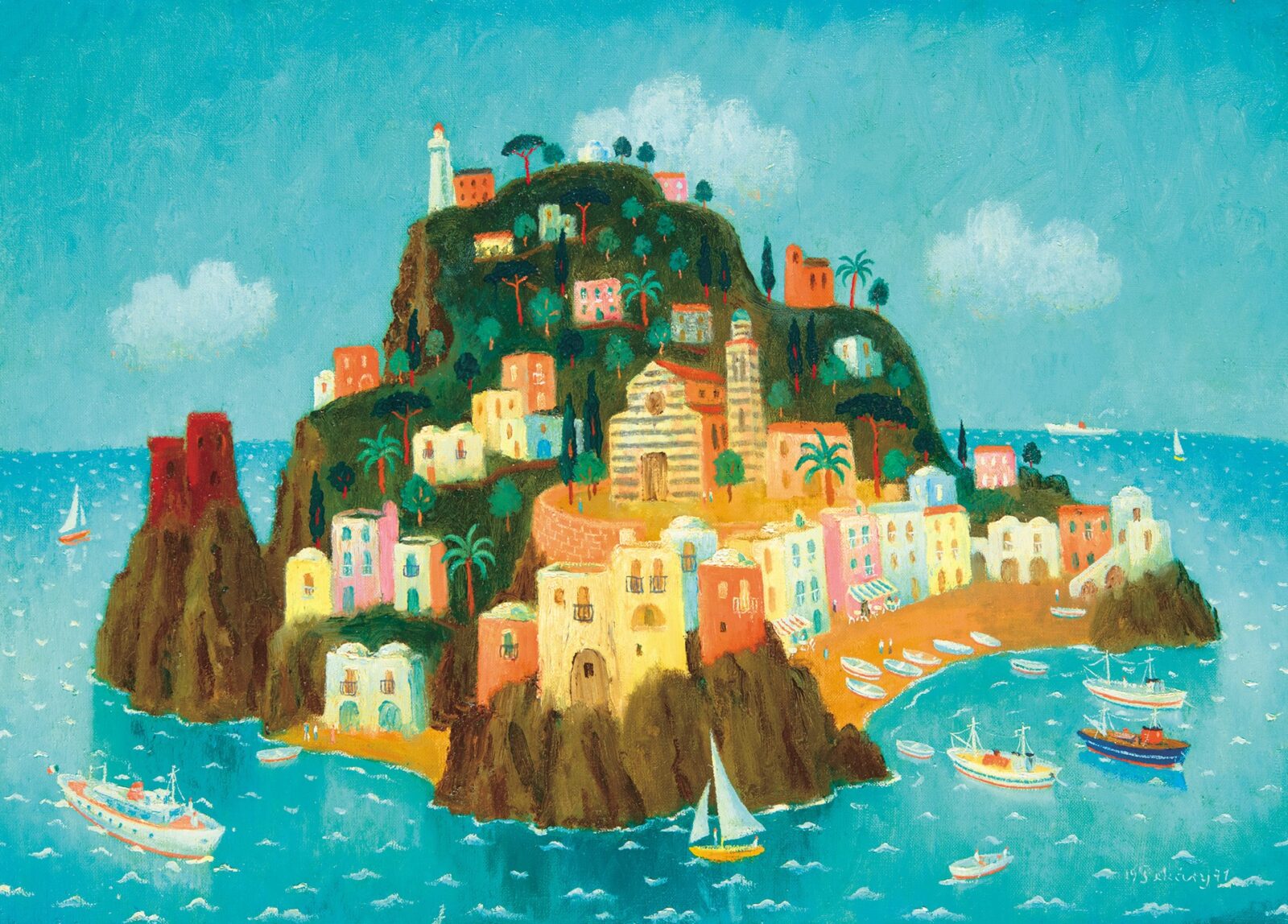 Pekáry István (1905-1981): Mediterrán sziget, 1971