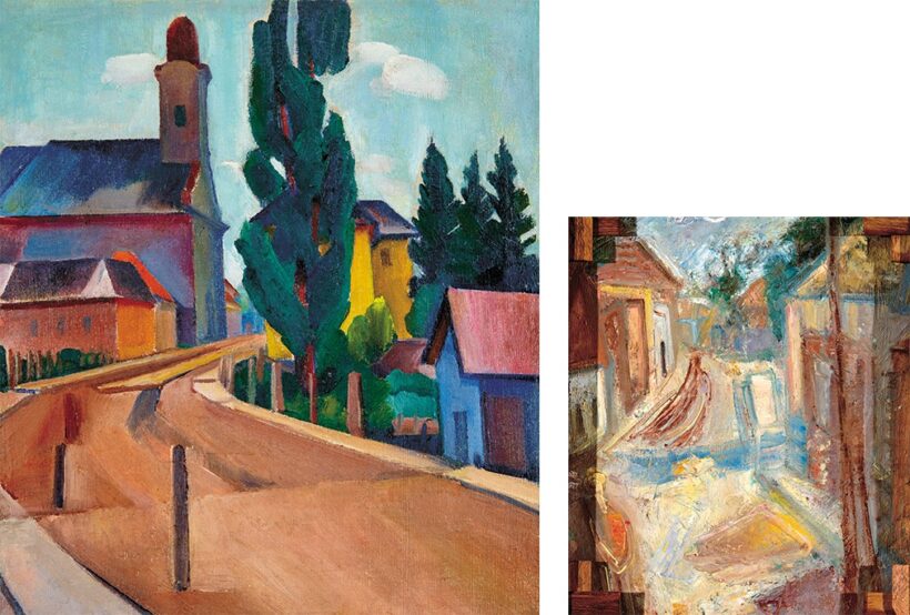 Ilosvai Varga István (1895-1978): Nagybányai utca, hátoldalon: Utcarészlet