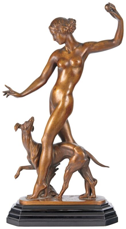 Mátrai Lajos (1875-1965): Akt kutyával, 1931