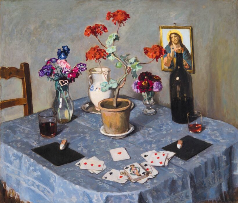 Fényes Adolf (1867-1945): Csendélet kártyákkal, 1913