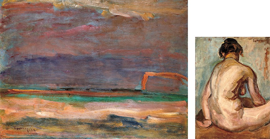 Tornyai János (1869-1936): A Nagy-Alföld, hátoldalon: Női akt