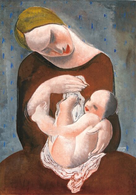Kádár Béla (1877-1956): Anya gyermekével, 1930-as évek közepe
