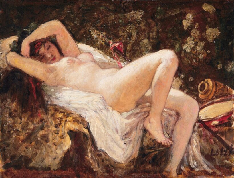 Lotz Károly (1833-1904): Bacchánsnő