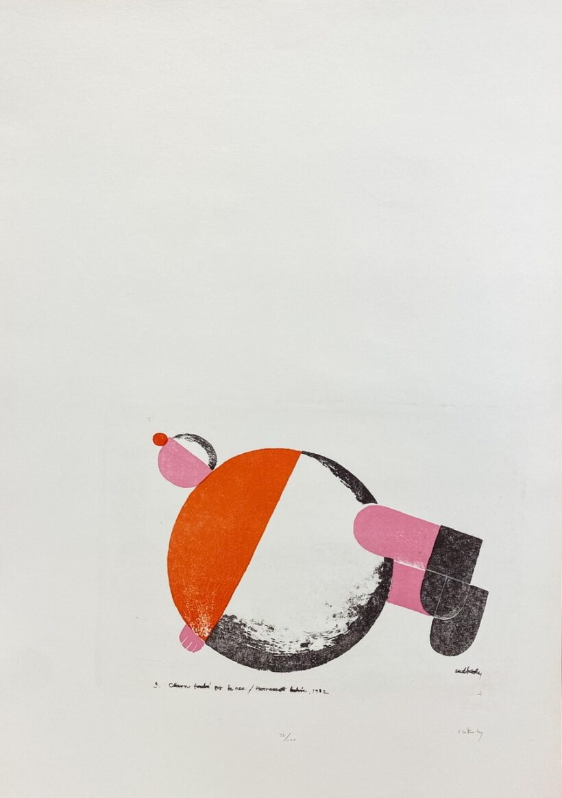 Székely Péter (1923-2001): Hasraesett bohóc 1982.