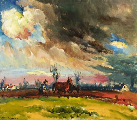 Holló László: Szántás, 1964