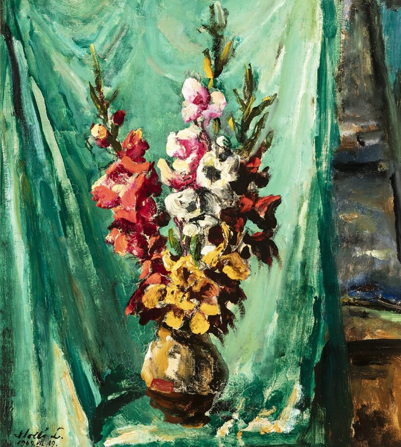 Holló László: Csendélet kardvirággal, 1969