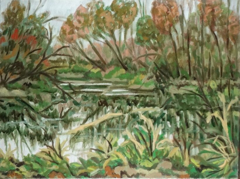 Weisz Zsuzsanna (1925 - 2017): Zsennyei táj, 1986