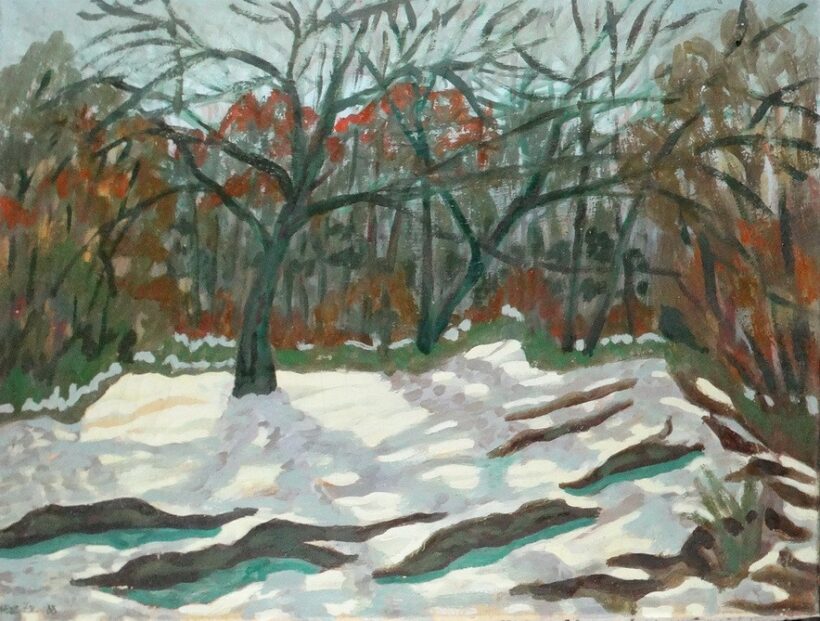 Weisz Zsuzsanna (1925 - 2017): Téli erdő, 1988.