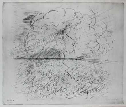 Borsos Miklós (1906-1990): Vihar a Balatonon, 1972