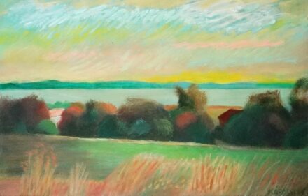 Károlyi Ernő (1923-2016): Sárguló balatoni táj (Almádi), 2009