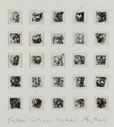 Szász Endre (1926-2003): Villon  Kis testamentum ilusztrációi ajánlással