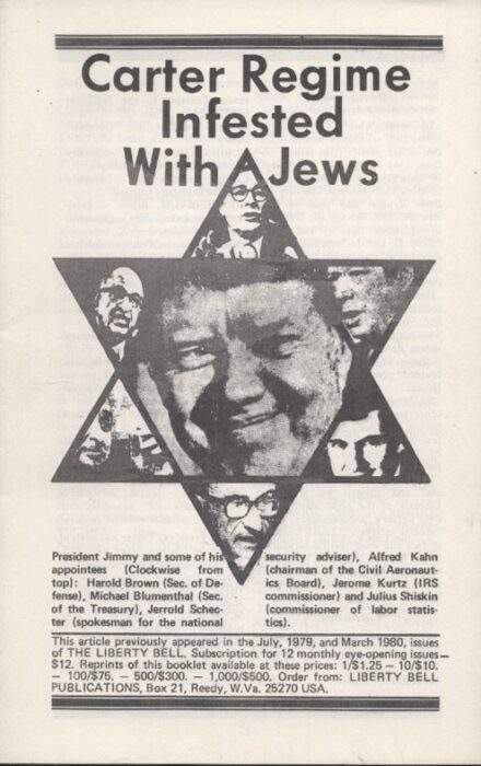Judaika. Carter Regime infested with jews. Judaika. Carter Regime infested with jews.