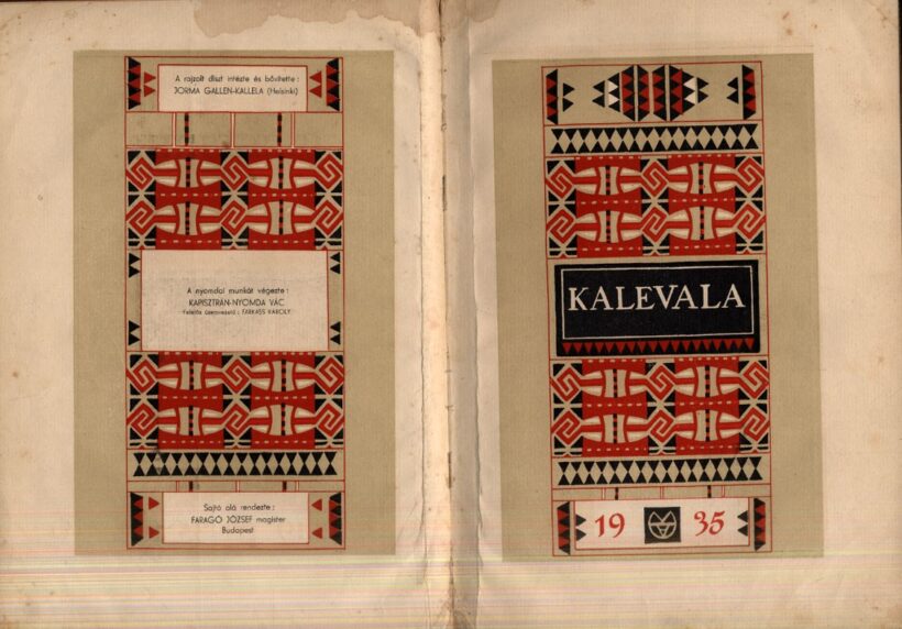 Kalevala.  Kalevala. A finnek nemzeti hőskölteménye. A finn eredetiből ford. és a summázó versikéket írta Vikár Béla. (Sajtó alá rend. Faragó József.) A. Gallen-Kallela képeivel. 2. jubileumi kiad. + Vikár Béla: Magyarázatok a Kalevalához. Bevezeti Koszto