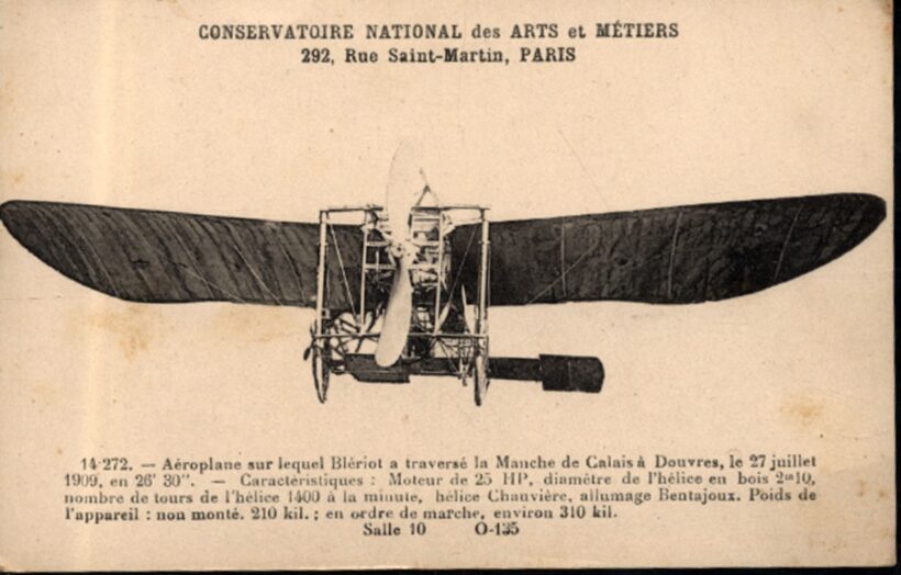 Repülés, aviatika. Blériot repülőgépe. 1909.  Repülés, aviatika. Blériot repülőgépe. 1909. Francia lap.