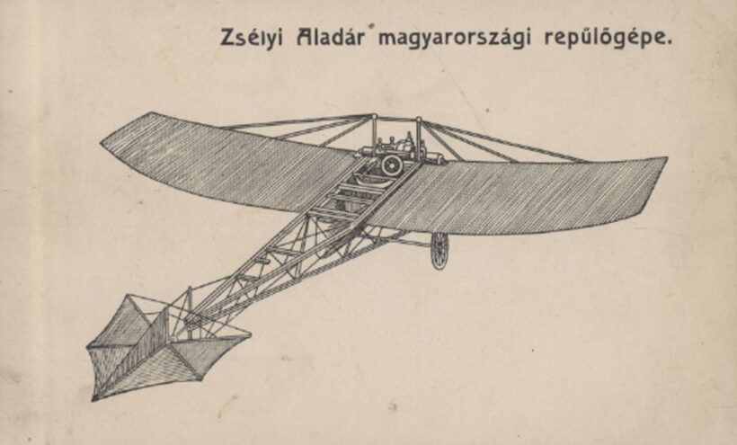 Repülés, aviatika. Zsélyi Aladár magyarországi repülőgépe. Repülés, aviatika. Zsélyi Aladár magyarországi repülőgépe.