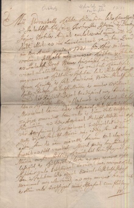 Bikafalva, Székelyudvarhely vonatkozású, magyar nyelvű örökösödéssel kapcsolatos irat 1761-ből. Bikafalva, Székelyudvarhely vonatkozású, magyar nyelvű örökösödéssel kapcsolatos irat 1761-ből.